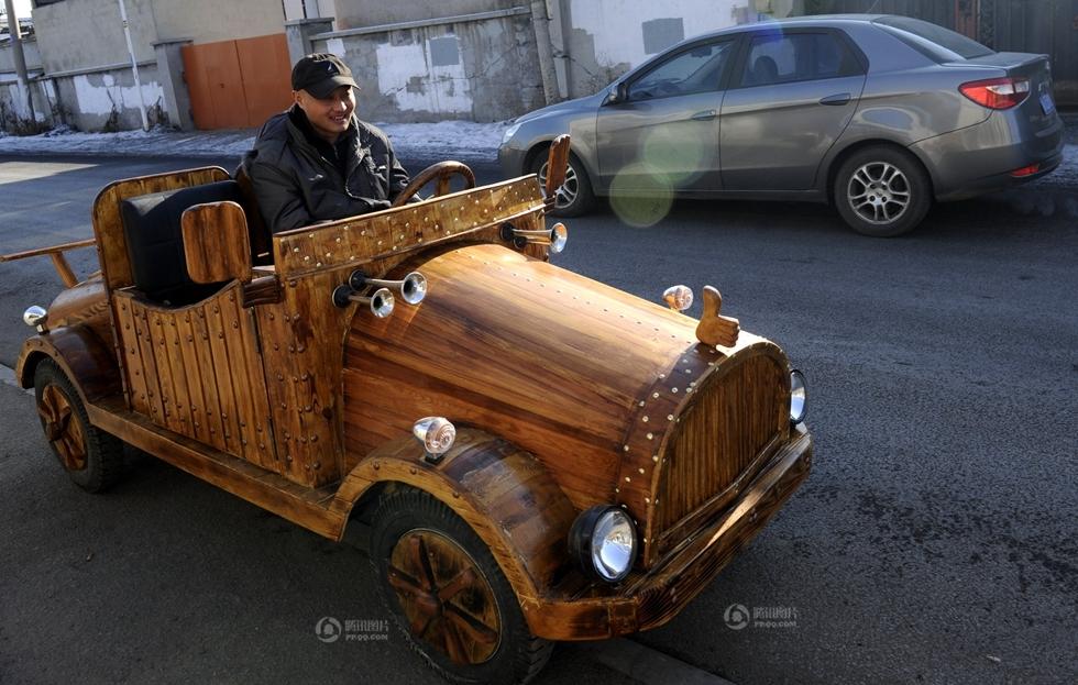 8级木匠打造二代木质电动轿车